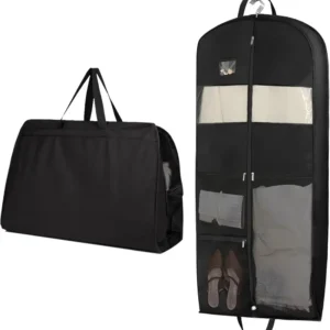 Durable Canvas Garment Bag for Suits, Dresses & Coats