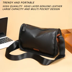 Men's Genuine Leather Satchel Bag